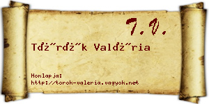 Török Valéria névjegykártya