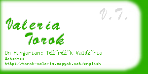 valeria torok business card